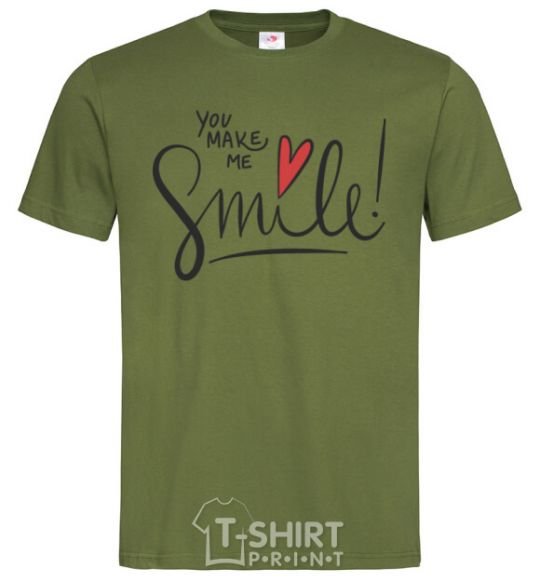 Men's T-Shirt You make me smile millennial-khaki фото