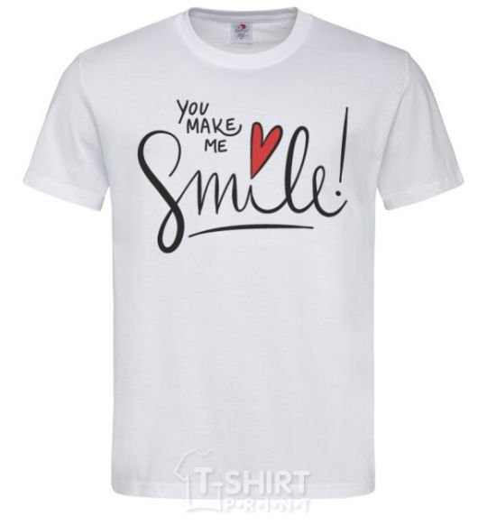 Men's T-Shirt You make me smile White фото