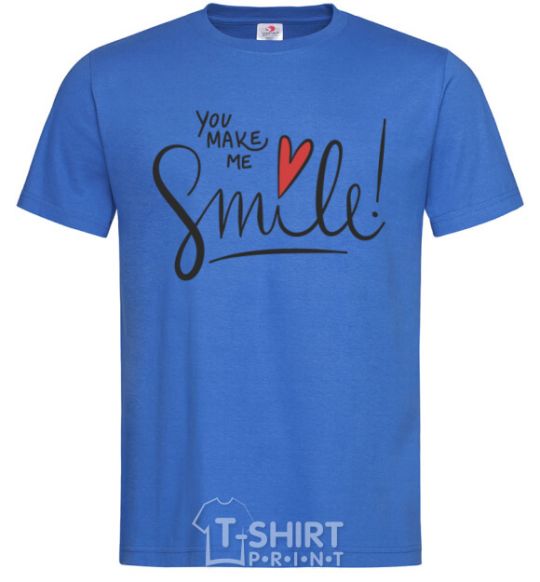 Men's T-Shirt You make me smile royal-blue фото