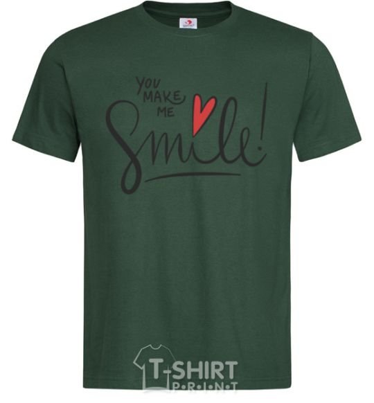 Men's T-Shirt You make me smile bottle-green фото