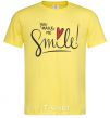Men's T-Shirt You make me smile cornsilk фото