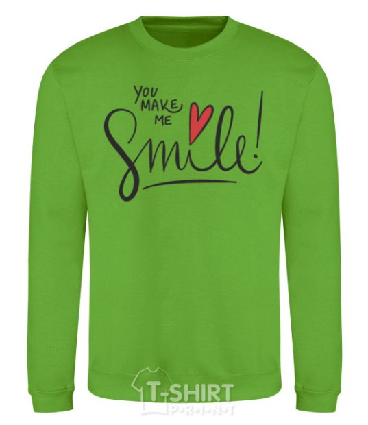 Sweatshirt You make me smile orchid-green фото