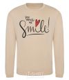 Sweatshirt You make me smile sand фото