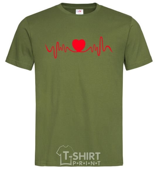 Men's T-Shirt Heart rate millennial-khaki фото