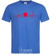 Мужская футболка Сердце пульс Ярко-синий фото