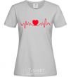Women's T-shirt Heart rate grey фото