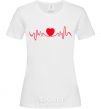 Women's T-shirt Heart rate White фото