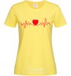 Women's T-shirt Heart rate cornsilk фото