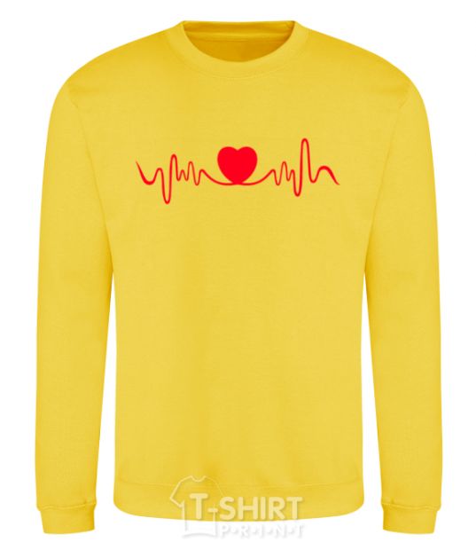 Sweatshirt Heart rate yellow фото