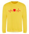 Sweatshirt Heart rate yellow фото