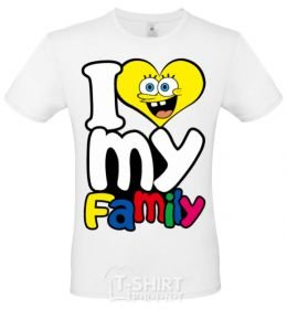 Men's T-Shirt I love my family Dad White фото