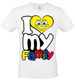 Men's T-Shirt I love my family mom White фото