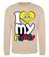 Sweatshirt I love my family mom sand фото