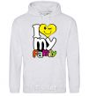 Men`s hoodie I love my family kid sport-grey фото