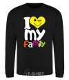 Sweatshirt I love my family kid black фото