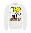 Sweatshirt I love my family kid White фото