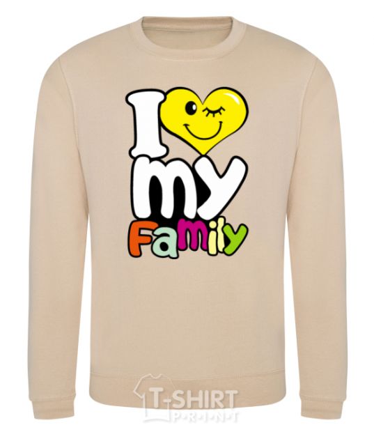 Sweatshirt I love my family kid sand фото