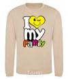 Sweatshirt I love my family kid sand фото