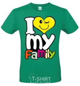 Men's T-Shirt I love my family kid kelly-green фото