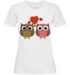 Women's T-shirt Love owl White фото