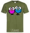 Men's T-Shirt googley eye bird millennial-khaki фото