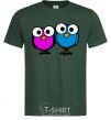 Men's T-Shirt googley eye bird bottle-green фото