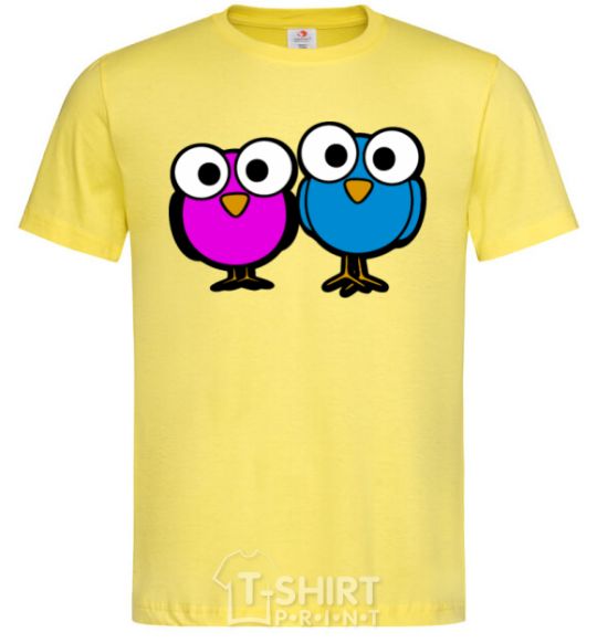 Мужская футболка googley eye bird Лимонный фото