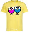 Мужская футболка googley eye bird Лимонный фото