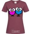 Женская футболка googley eye bird Бордовый фото