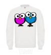 Sweatshirt googley eye bird White фото