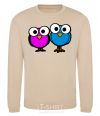 Sweatshirt googley eye bird sand фото