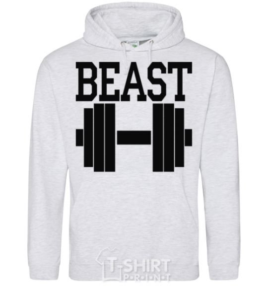 Men`s hoodie MR BEAST sport-grey фото