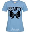 Women's T-shirt MRS BEAUTY sky-blue фото