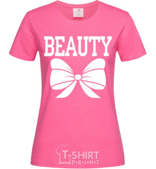 Женская футболка MRS BEAUTY Ярко-розовый фото