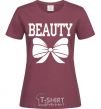 Women's T-shirt MRS BEAUTY burgundy фото
