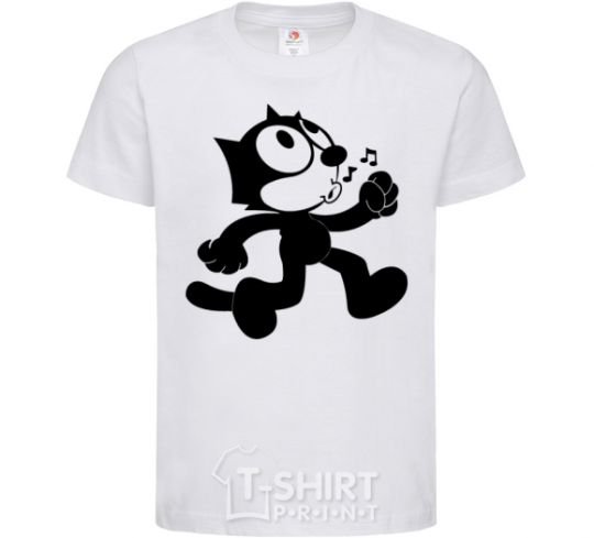 Kids T-shirt Felix Cat White фото