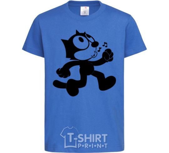 Kids T-shirt Felix Cat royal-blue фото