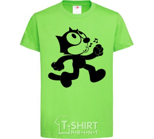 Kids T-shirt Felix Cat orchid-green фото