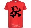 Kids T-shirt Felix Cat red фото