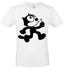 Men's T-Shirt Felix Cat White фото