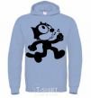Men`s hoodie Felix Cat sky-blue фото