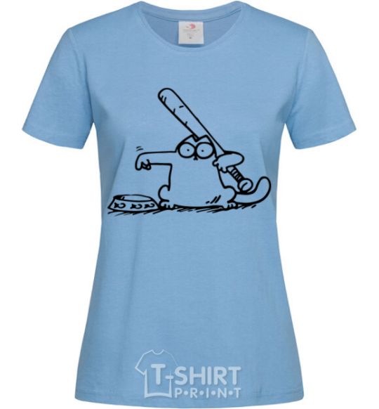 Women's T-shirt Need some food sky-blue фото