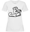 Women's T-shirt Give me food White фото