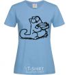 Women's T-shirt Give me food sky-blue фото