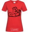 Women's T-shirt Give me food red фото