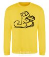 Sweatshirt Give me food yellow фото