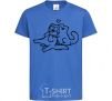 Kids T-shirt Love cat royal-blue фото