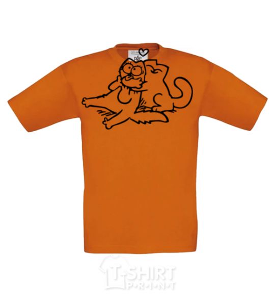 Kids T-shirt Love cat cornsilk фото