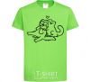 Kids T-shirt Love cat orchid-green фото