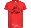 Kids T-shirt Love cat red фото